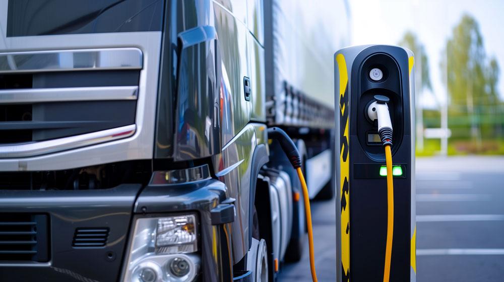 Electric truck charging