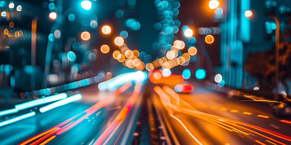 City road at night
