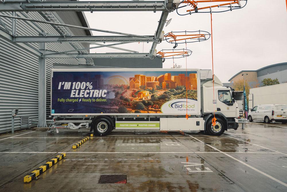 Erion installs Kempower charging at Bidfood